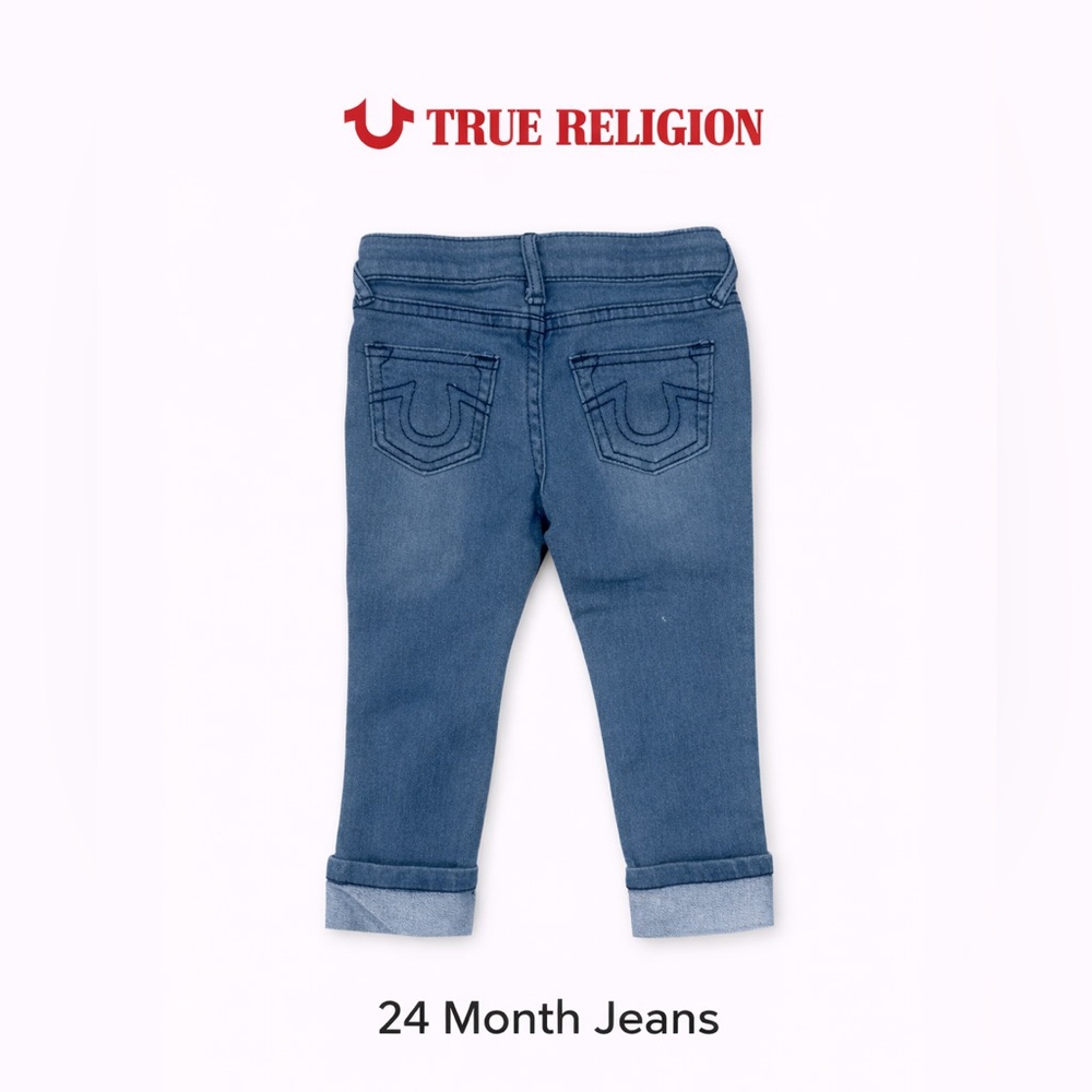 True Religion Toddler Jeans 24 Months Blue Rolled Cuff